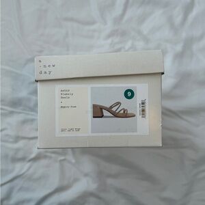 Target A New Day Light Beige Strappy Block Heel Sandals - Women's